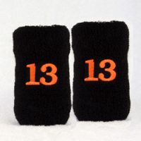 double 5 inch package black with orange embroidery